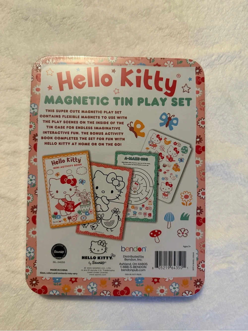 Hello Kitty Magnetic Tin Playset- 47 Magnets Imaginative Creativity Learning